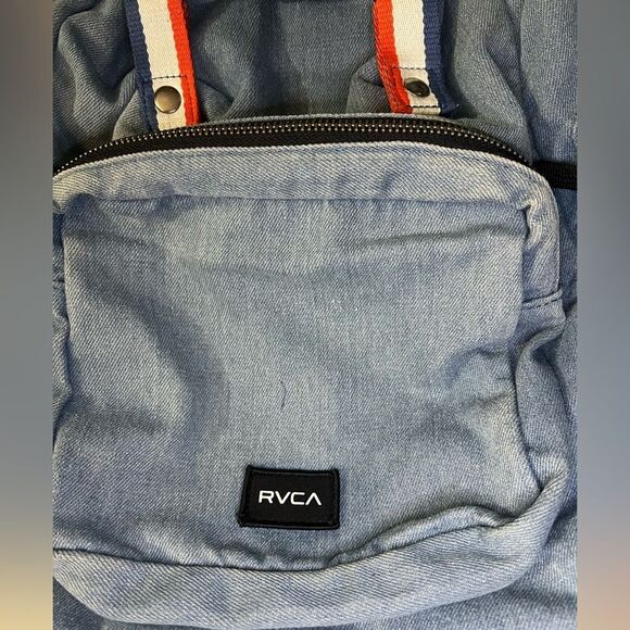 RVCA Denim Backpack Vintage Primo Flap EUC - Picture 3 of 8